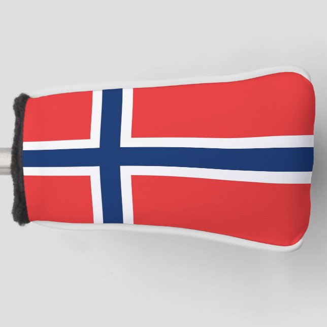 Golf Putter Cover mit norwegischer Flagge Golf Headcover (Vorderseite)