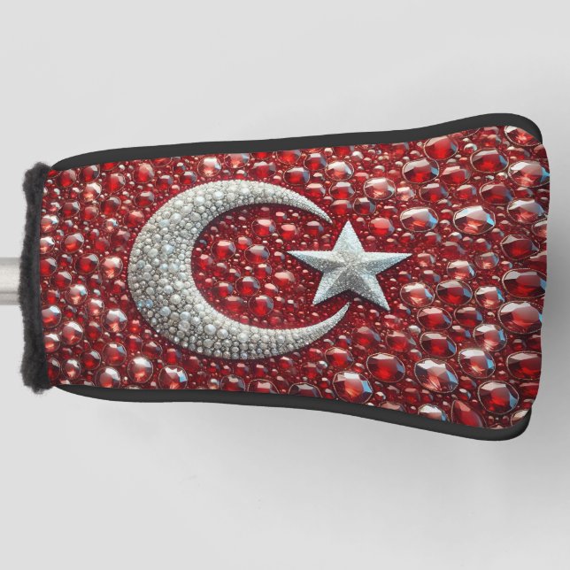 Golf Putter Cover mit türkischer Farbgestaltung Golf Headcover (Vorderseite)