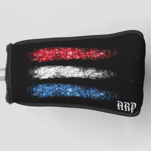 *~* Golf Putter Cover Patriotic Modern USA Flag Headcover (Vorderseite)