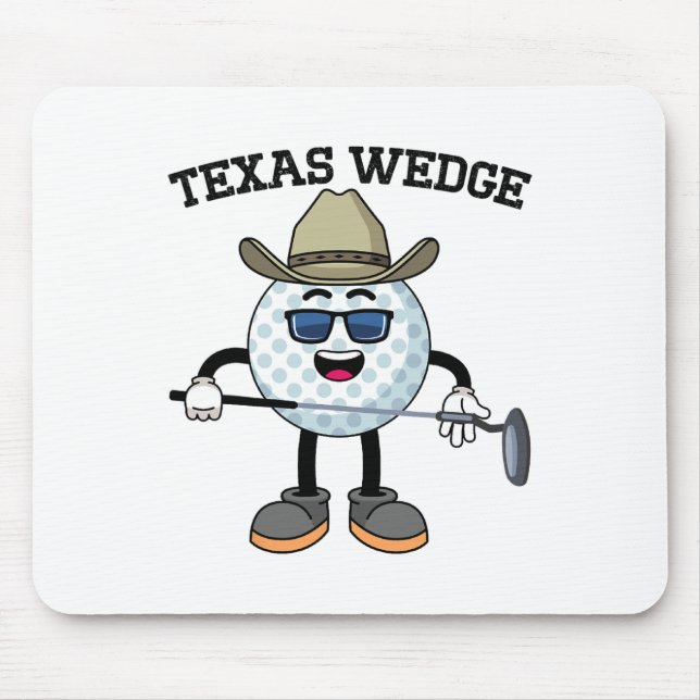 Golf Putter Texas Wedge Golf Club Texas Cowboy Cou Mousepad (Vorne)