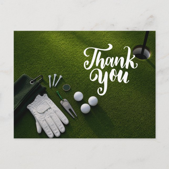 Golf Putting Green Flat Lay Kollektion Postkarte (Vorderseite)
