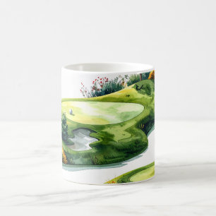 Golf Putting Grünfläche Kaffeetasse