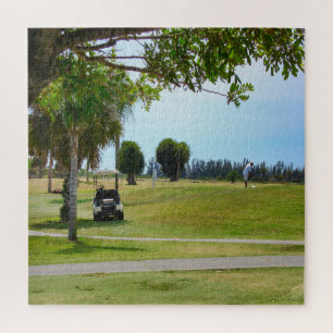 Golf Puzzle Bild von Kunst, Golfplatz und Golfer