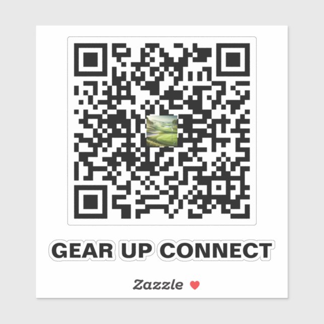 Golf QR Code Aufkleber - Link Up on Green (Blatt)