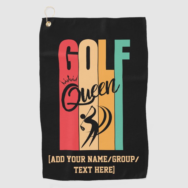 GOLF-QUEEN-Individuelle Name Golfhandtuch (Vorderseite)