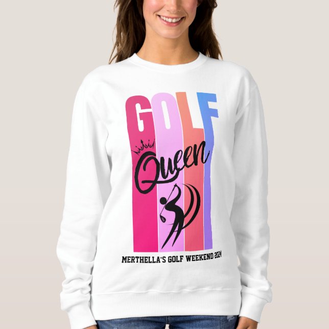 GOLF-QUEEN-Individuelle Name Sweatshirt (Vorderseite)