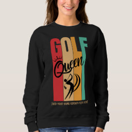 GOLF QUEEN Vintag Colors Individuelle Name Sweatshirt
