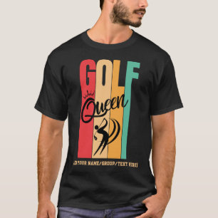 GOLF QUEEN Vintag Colors Individuelle Name T-Shirt