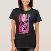 GOLF QUEEN Women Golfer Individuelle Name T - Shir