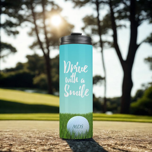 Golf Quote Personalisiert Thermal Tumbler Thermosbecher (Keep your hot drinks hot and your cold drinks cold. Just add your initials)