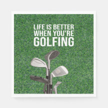 Golf Quotes auf grünem Gras für Golfer-Party