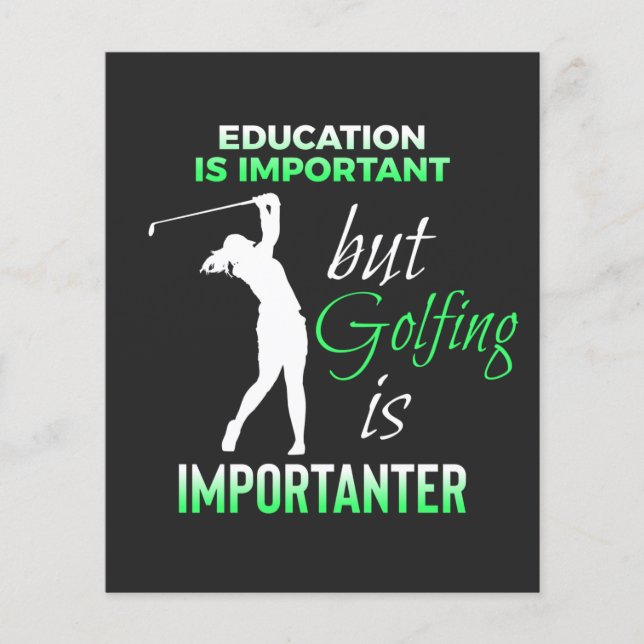 Golf-Redewendungen. Bildung-Golf-Angebot Flyer (Vorne)