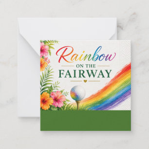 Golf Regenbogen auf dem Fairway Pride Golf Feier Mitteilungskarte