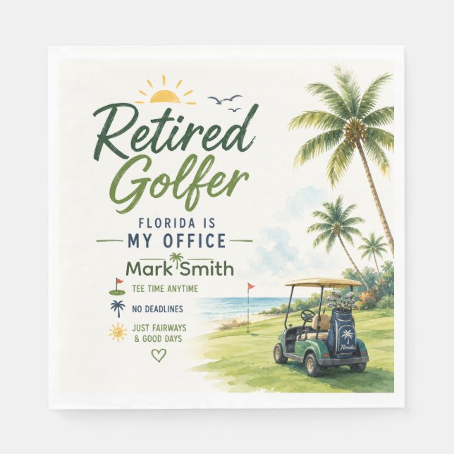 Golf-Rente: Den Traum in Florida leben Serviette (Vorderseite)