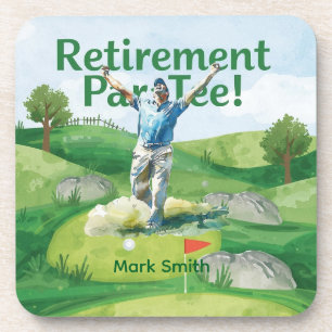 Golf-Rente für Golfer Getränkeuntersetzer