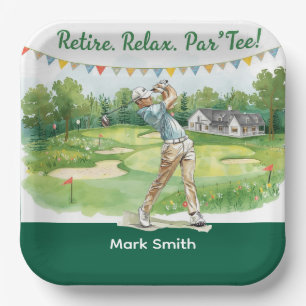Golf-Rente für Golfer Pappteller