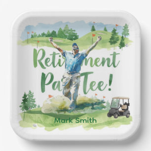 Golf-Rente für Golfer Pappteller