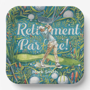 Golf-Rente für Golfer Pappteller