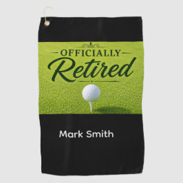 GOLF RENTENEINTRITT für Golfer auf grünem Gras Golfhandtuch