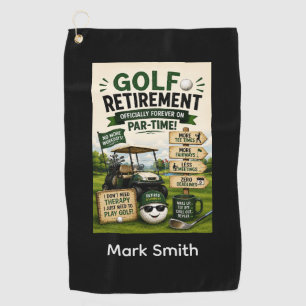 GOLF RENTENEINTRITT für Golfer auf grünem Gras Golfhandtuch