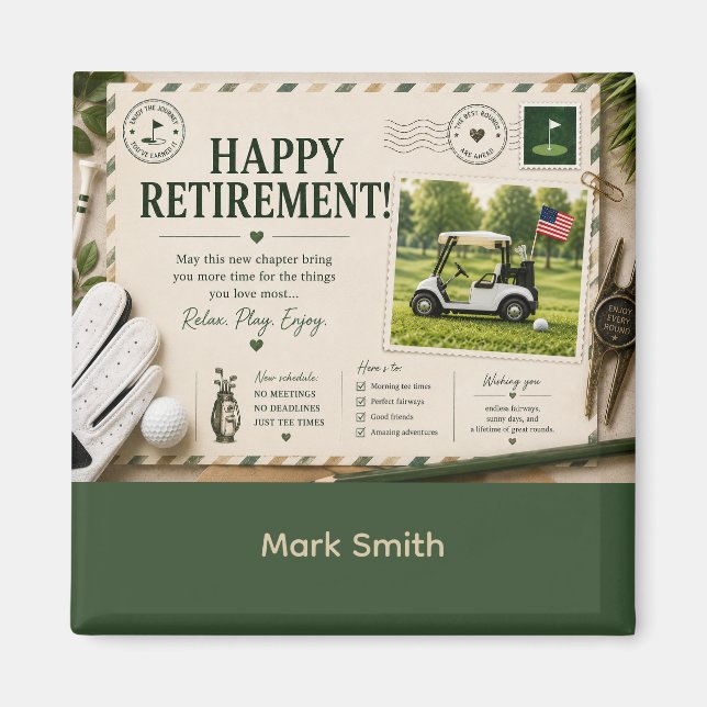 Golf-Renteneintritt für Golfer  Magnet (Vorne)