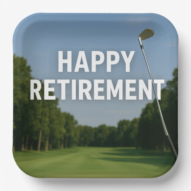 Golf-Renteneintritt für Golfer  Pappteller (Vorderseite)