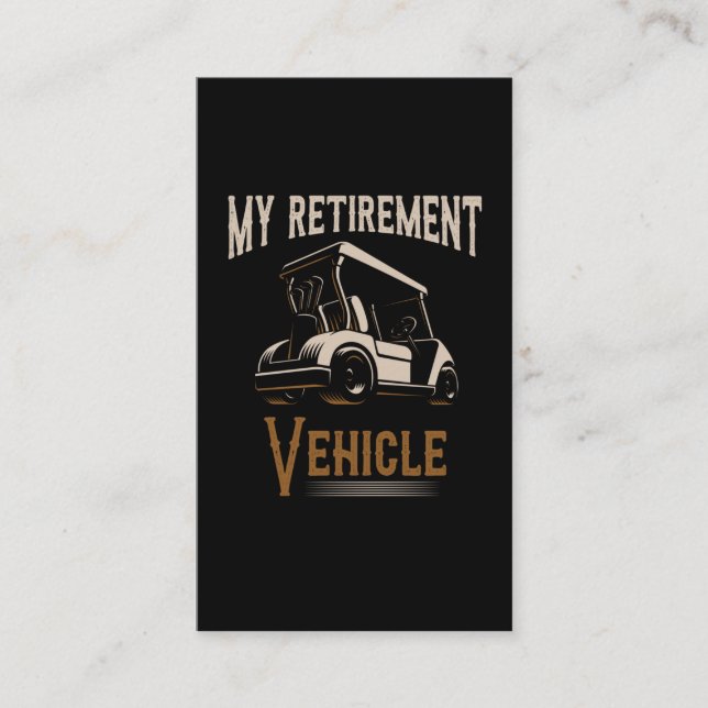 Golf Rentirement Golfplatz Club Golfplatz Ruhige L Visitenkarte (Vorderseite)