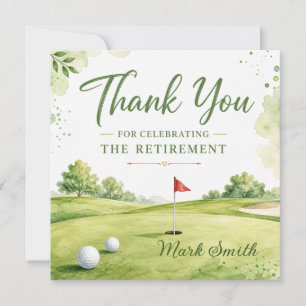 Golf-Rentner-Dankeskarten, Golf-Dankeskarte