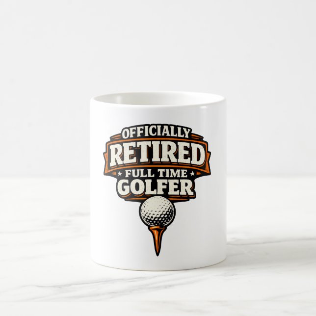Golf-Rentner für Golfer Kaffeetasse (Mittel)