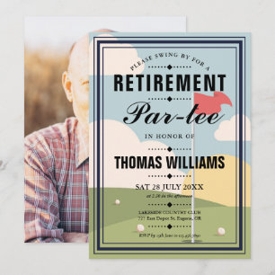 Golf-Rentner-Party-Feier Foto Einladung