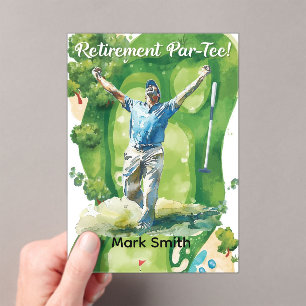 GOLF RENTNER Ruhestand, Entspannung & ParTee für G Acryleinladungen