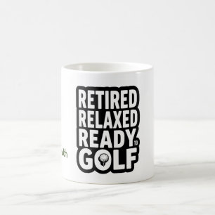 Golf-Rentner-Textzitate für Golfer Kaffeetasse