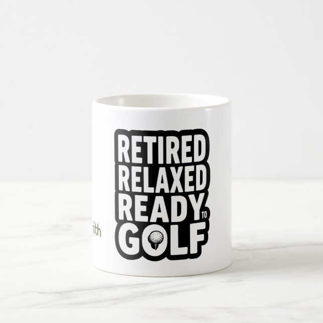 Golf-Rentner-Textzitate für Golfer Kaffeetasse (Mittel)