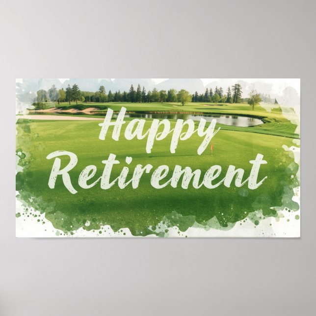 Golf-Rentner-Thema Poster (Vorne)