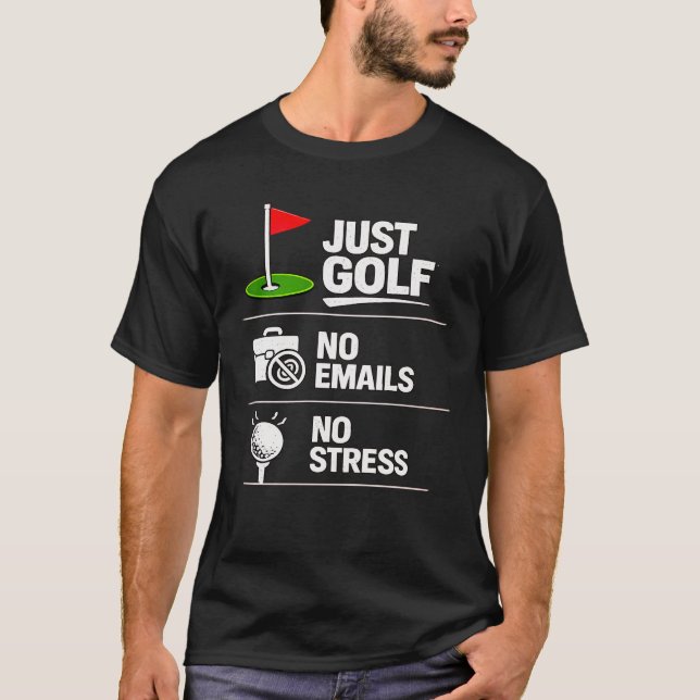 Golf Rentner Vollzeit-Golfer T-Shirt (Vorderseite)