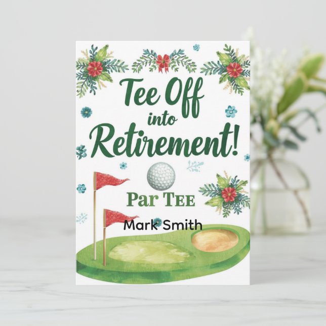 GOLF RETIREMENT T-Shirt von ParTee für Golfer Einladung (Stehend Vorderseite)