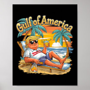 Golf-Retro-Amerika Est 2025 Vintage-Strandferien Poster