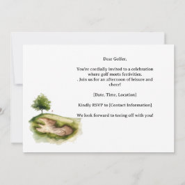 Golf  Retro Golf Chic: Woman Golfer at the Green Einladung