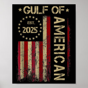 Golf Retro of America Est 2025 US-amerikanische Fl Poster