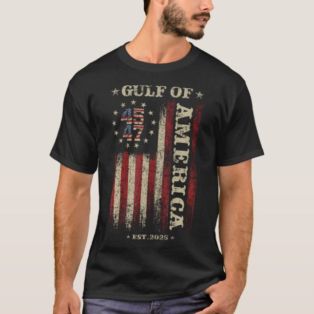 Golf Retro of America Est 2025 US-amerikanische Fl T-Shirt (Vorderseite)