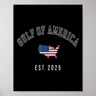 Golf Retro of US America Est 2025 American Flag Poster