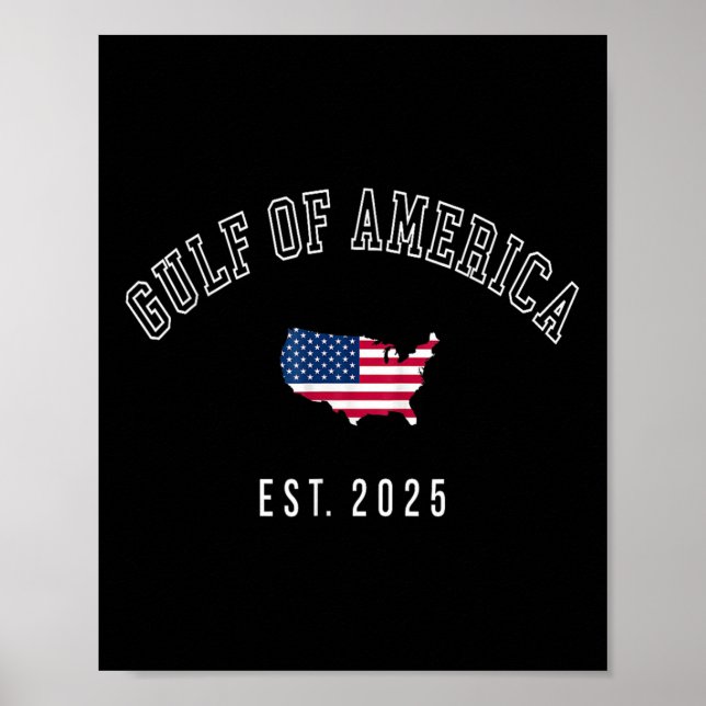 Golf Retro of US America Est 2025 American Flag Poster (Vorne)