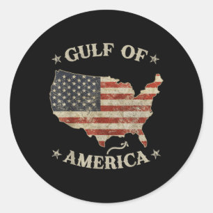 Golf Retro of US America Est 2025 American Flag Runder Aufkleber