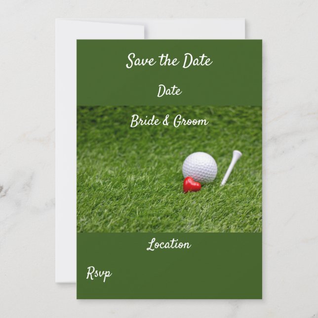 Golf Rettet das Datum Einladung (Vorderseite)