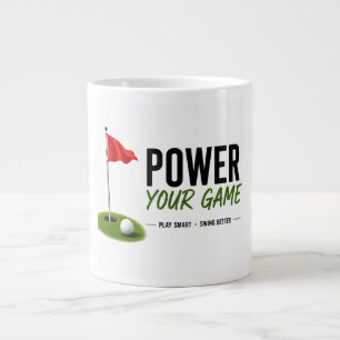 Golf-Rote-Flagge-Golf-Lifestyle-Typografie-Design  Jumbo-Tasse