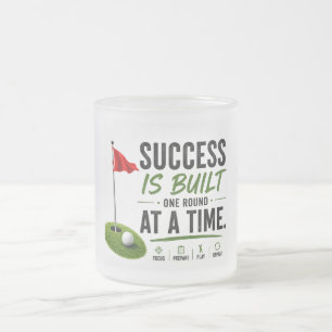 Golf-Rote-Flagge-Golf-Lifestyle-Typografie-Design Mattglastasse