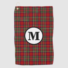 Golf Royal Stewart Tartan Kariert Scottish Monogra Golfhandtuch