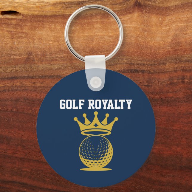 Golf Royalty Custom Sponsor QR Code Schlüsselanhänger (Vorderseite)