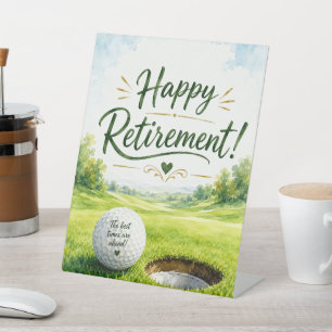 Golf-Ruhestand für Golfer Sockelschild