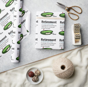 Golf-Ruhestand Golfplatz Golfer Geschenkpapier